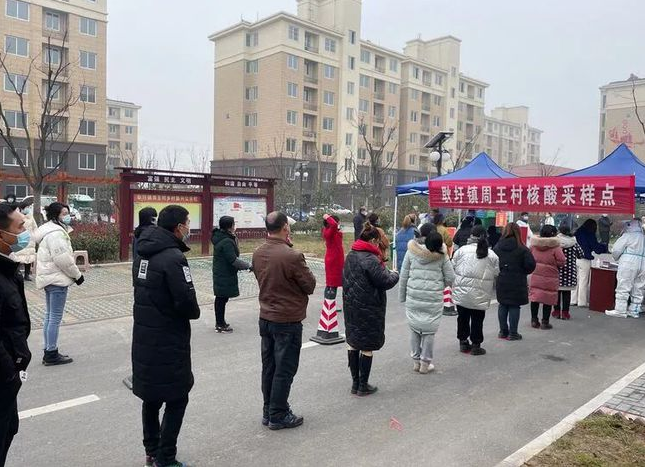 沭阳耿圩镇进行核酸检测实战演习